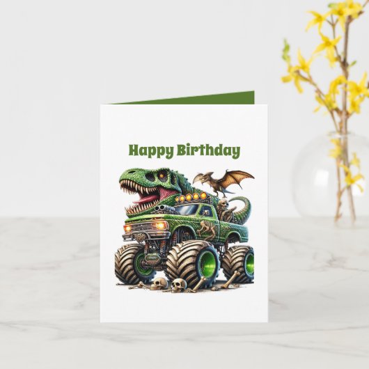 Cool boys monster truck  カード (黄色い花)