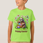 Cool boys sloth Easter customizable Tシャツ (正面)