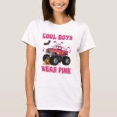 Cool Boys Wear Pink Monster Truck Tee Tシャツ (正面)
