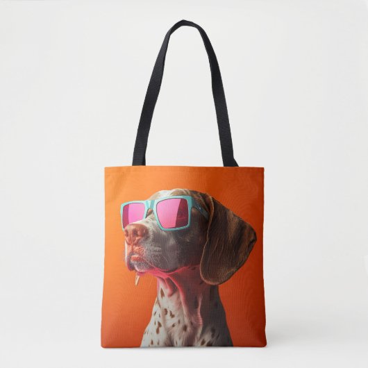 Cool Bracco italiano dog with sunglasses トートバッグ (正面)