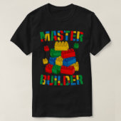 Cool Brick Master Builder Funny Building Blocks Ki Tシャツ (デザイン正面)