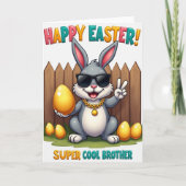 Cool Brother Easter Bunny Card カード (正面)