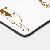 Cool Brown Cat with Sunglasses Pattern デスクマット (コーナー)