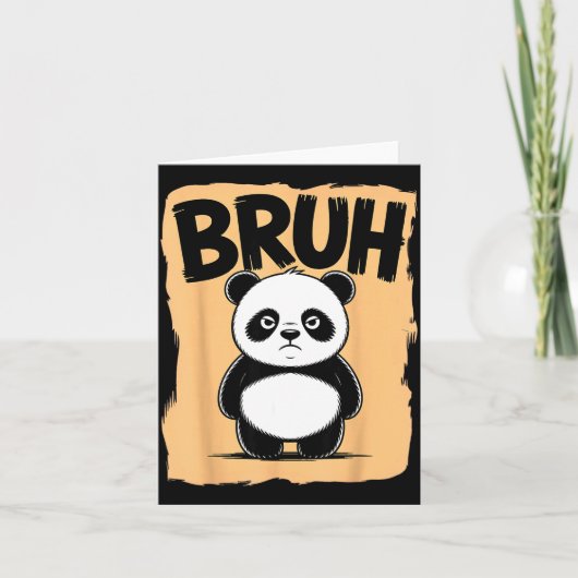 Cool Bruh Panda Men Women Kids Teens Funny Bruh Pa カード (正面)