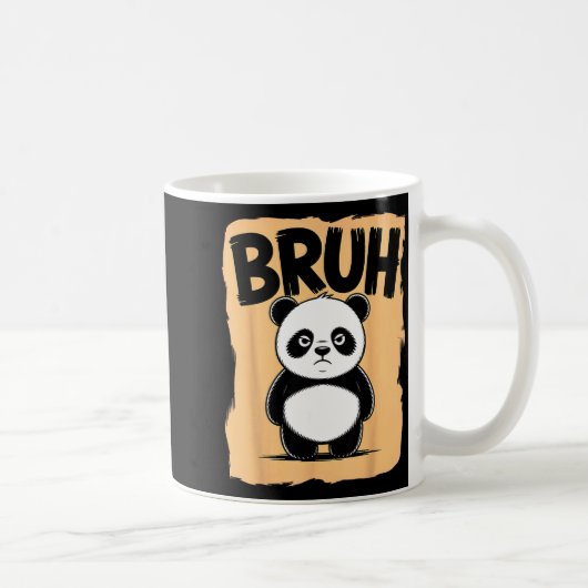 Cool Bruh Panda Men Women Kids Teens Funny Bruh Pa コーヒーマグカップ (右)