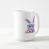 Cool Bunny Easter Personalized コーヒーマグカップ (正面右)