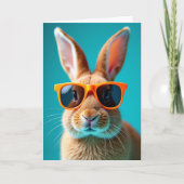Cool Bunny Portrait Card カード (正面)
