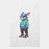 Cool Bunny Rabbit Sunglasses Easter Day For Boys M キッチンタオル (縦)
