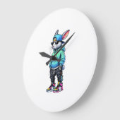 Cool Bunny Rabbit Sunglasses Easter Day For Boys M ラージ壁時計 (傾斜)