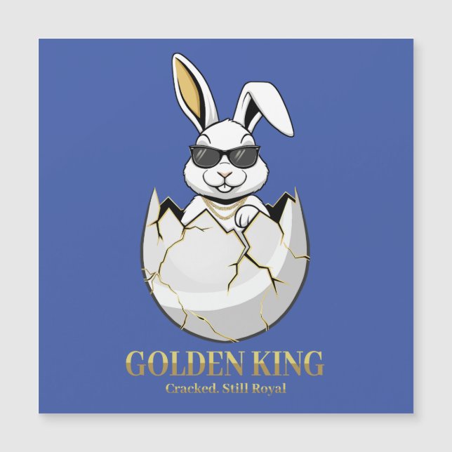 Cool Bunny Sunglasses Golden King Funny Rabbit (正面)
