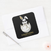 Cool Bunny Sunglasses Golden King Funny Rabbit スクエアシール (封筒)