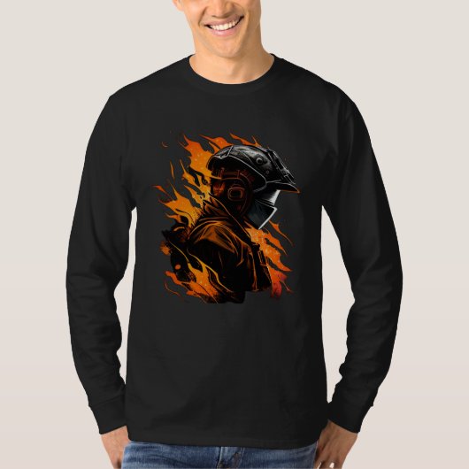 Cool burning Welder with Mask Tシャツ (正面)
