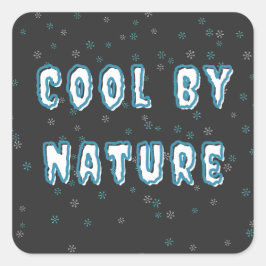 Cool by Nature ミニマル・タイポグラフィー スクエアシール