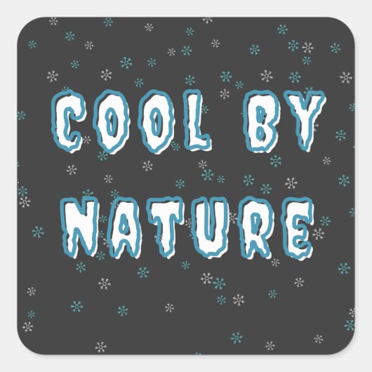 Cool by Nature ミニマル・タイポグラフィー スクエアシール (正面)