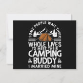 Cool Camping Buddies Gift For Men Women Funny Husb サンキューカード (正面)