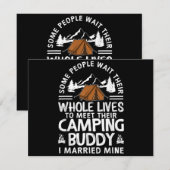 Cool Camping Buddies Gift For Men Women Funny Husb サンキューカード (正面/裏面)