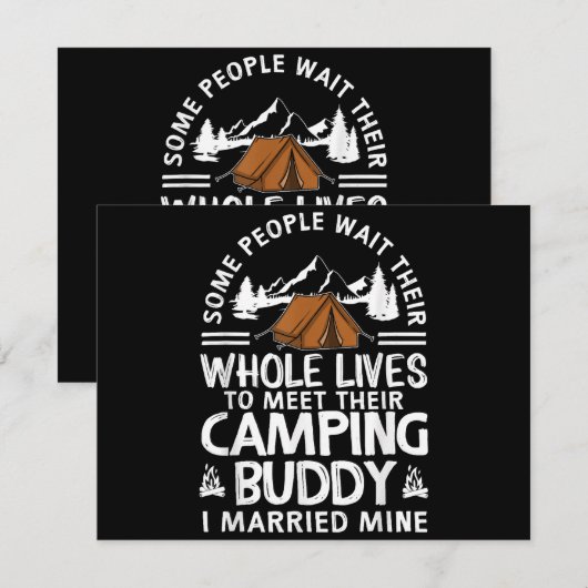Cool Camping Buddies Gift For Men Women Funny Husb サンキューカード (正面/裏面)