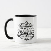 Cool Camping buddy Dad word art  マグカップ (左)