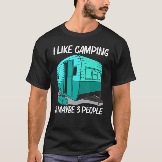 Cool Camping For Men Women Camper Camping Outdoor  Tシャツ (正面)