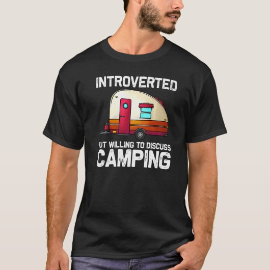 Cool Camping For Men Women Camper Hiking Bonfire C Tシャツ (正面)