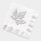 Cool Canada Tableware Retro Maple Leaf Souvenir  箔ナプキン (左)