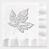 Cool Canada Tableware Retro Maple Leaf Souvenir  箔ナプキン (正面)