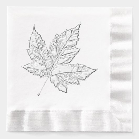 Cool Canada Tableware Retro Maple Leaf Souvenir  箔ナプキン (正面)