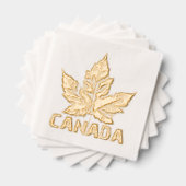 Cool Canada Tableware Retro Maple Leaf Souvenir 箔ナプキン (インサイチュ (積み重ね))
