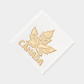 Cool Canada Tableware Retro Maple Leaf Souvenir 箔ナプキン (右)