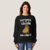 Cool Capybara  Capybara Rodent Animal Capybara Cal スウェットシャツ (正面フル)