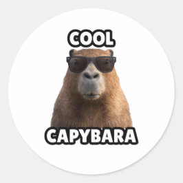 Cool Capybara Sticker ラウンドシール