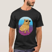 Cool Capybara Sunset Capybara   Capybara Rodent Tシャツ (正面)