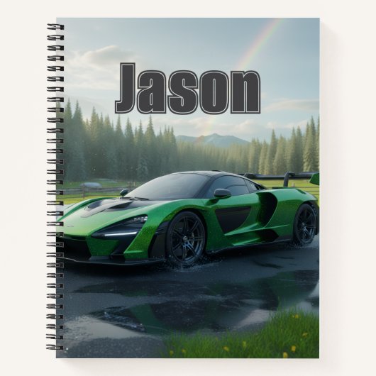 Cool Car Notebook That Has Your Name On It ノートブック (正面)