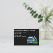 Cool Car Wash Theme Business Cards 名刺 (スタンド正面)