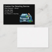 Cool Car Wash Theme Business Cards 名刺 (正面/裏面)