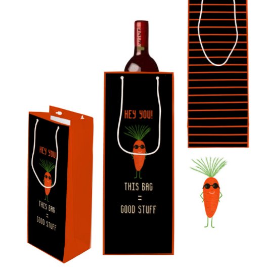 Cool Carrot Collection Black ワインギフトバッグ