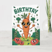 Cool Carrot’s Birthday Bash – Funny Garden Party カード (正面)