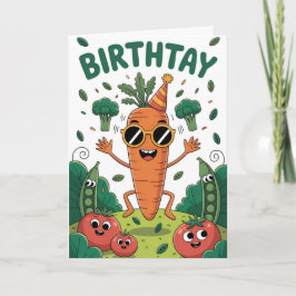 Cool Carrot’s Birthday Bash – Funny Garden Party カード