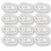 Cool Cartoon Cats Custom-Cut Vinyl Stickers シール (正面)