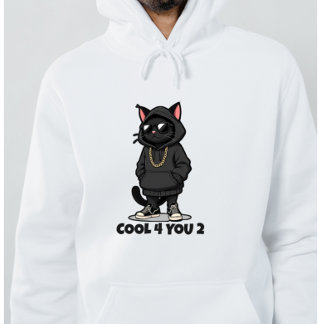 Cool Cat パーカー – おもしろいストリートウェアの猫デザイン "Coo パーカ