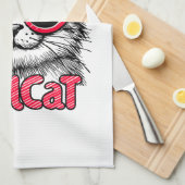 Cool Cat 1 キッチンタオル (四つ折り)