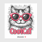 Cool Cat 1 シール (シート)