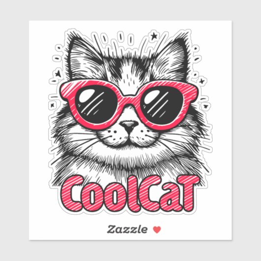 Cool Cat 1 シール (シート)