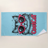 Cool Cat 1 ビーチタオル (正面)