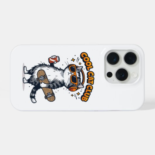 Cool Cat Club iPhoneケース (裏面横)