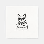 Cool Cat Cocktail Napkins スタンダードカクテルナプキン (正面)