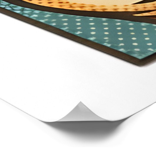 Cool Cat Coffee Retro Style Design for Cat Lovers ポスター (角)