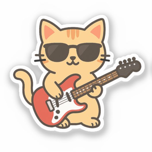 Cool Cat Electric Guitar シール (正面)