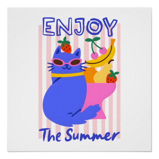 Cool Cat Enjoying the Summer ポスター (正面)