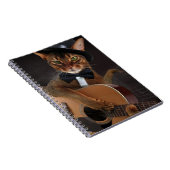 Cool Cat Guitarist – Minimal Elegant Design ノートブック (右側)